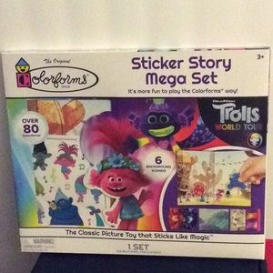 😊 2/ $8 TROLLS TOUR RE-STICK-ABLE FORMS